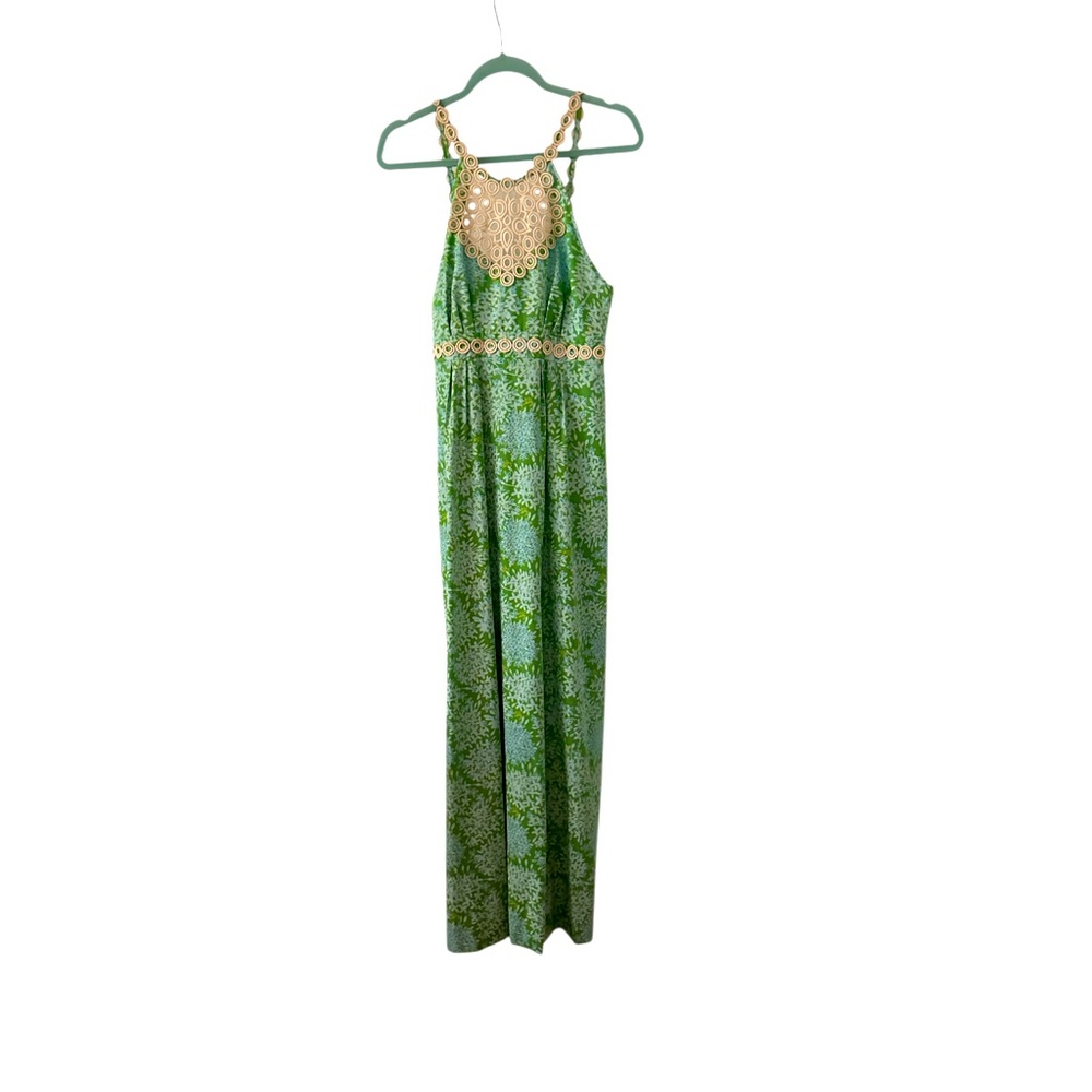 Lilly Pulitzer Vintage Blue and Cream Halter Dress